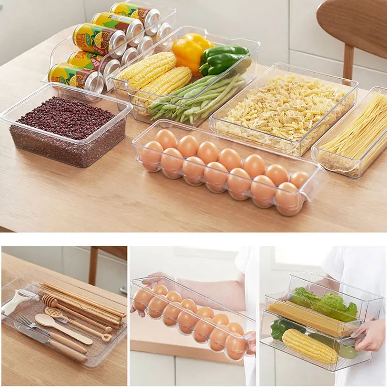 5248 Refrigerator Organizer Bins Stackable Fridge Organizers for Freezer, Kitchen, Cabinets Box DeoDap 5248 Refrigerator Organizer Bins Stackable Fridge Organizers for Freezer, Kitchen, Cabinets Box DeoDap